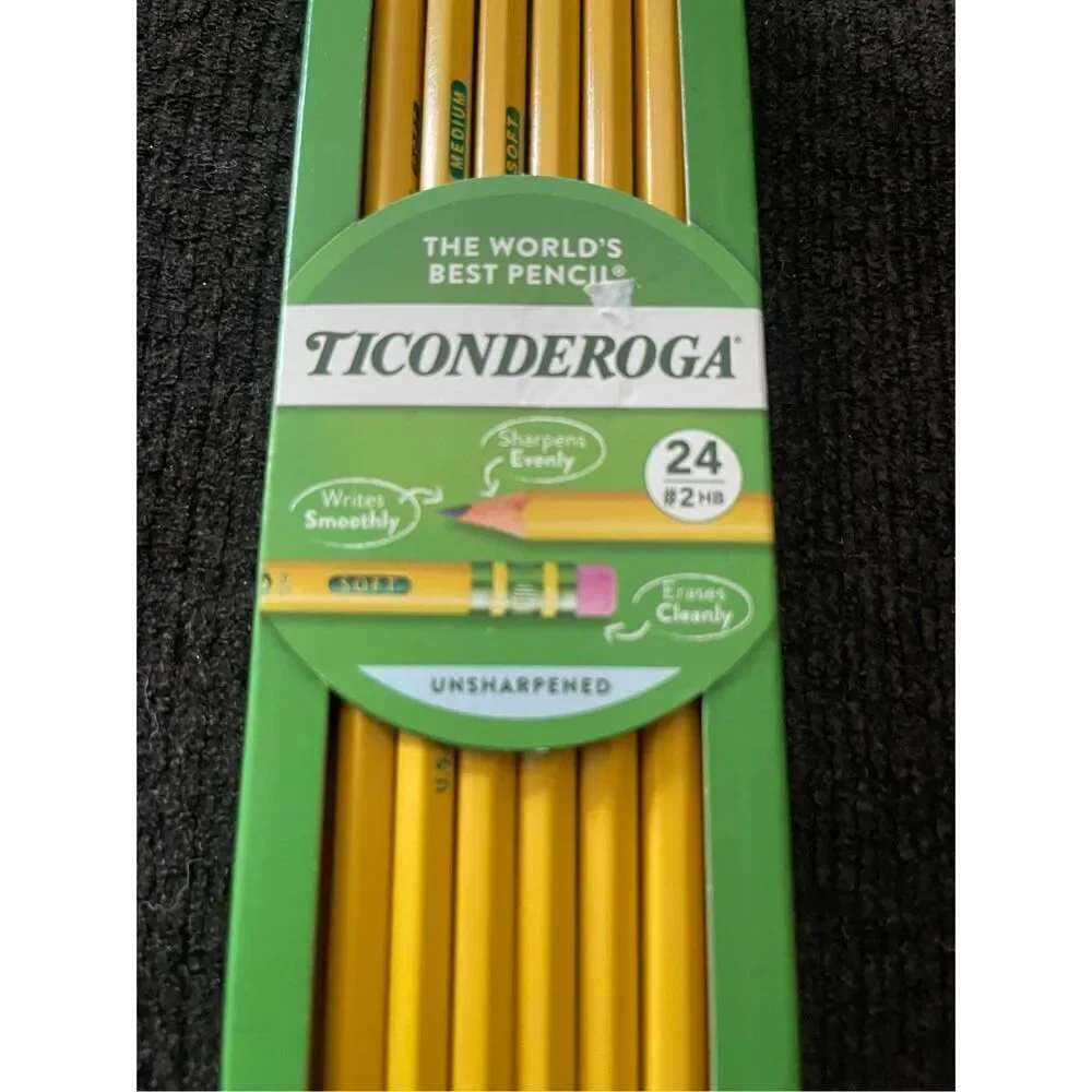 New Ticonderoga Kids Yellow Wood-Cased Pencils 24 Count